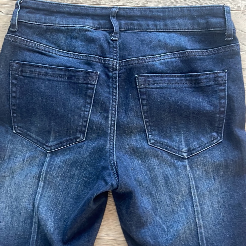Boston Proper Skinny Exposed Seamed Stretch Deconstructed Hi Low Ankle Jean- 26W - Picture 8 of 11